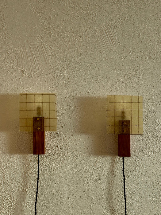 Griglia Sconce - Pair - Indian Rosewood