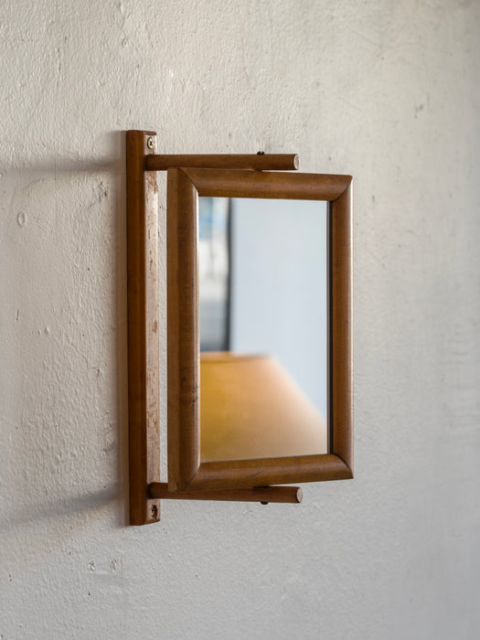 Wall mounted Maple Swivel Mirror