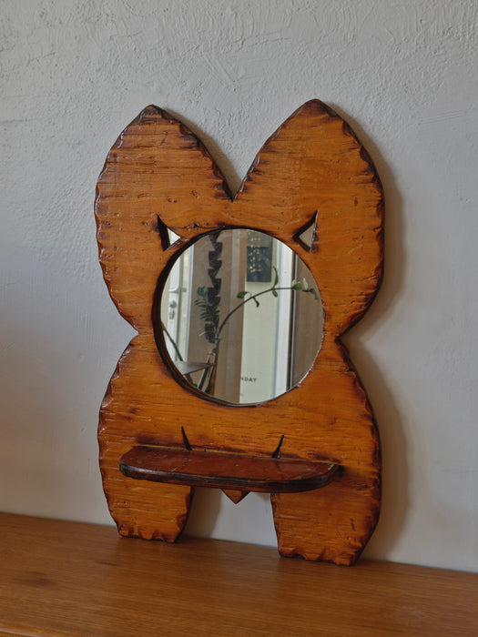 Cherry Mirror With Shelf