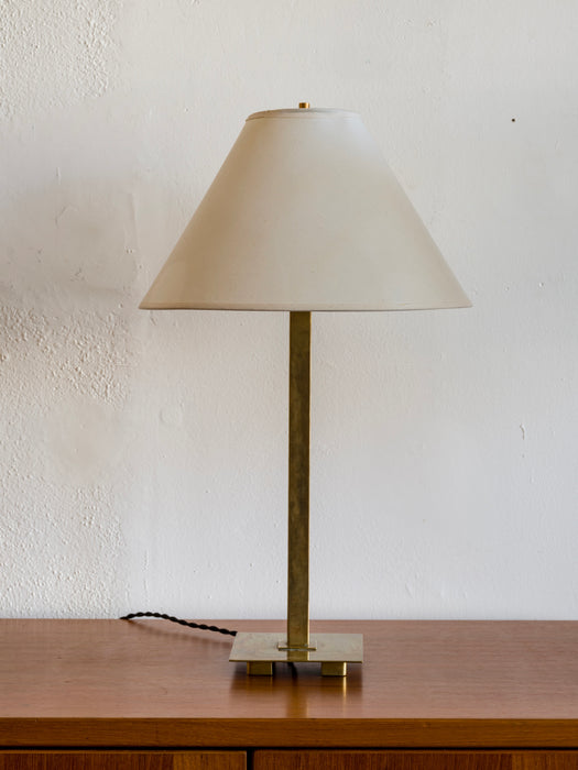 Square Brass Table Lamp