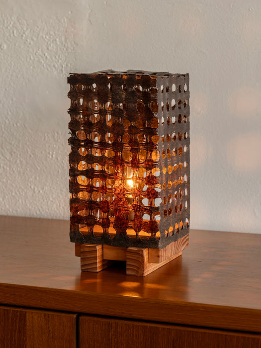 Plinth Table Lamp - Perforated Brown Diffuser