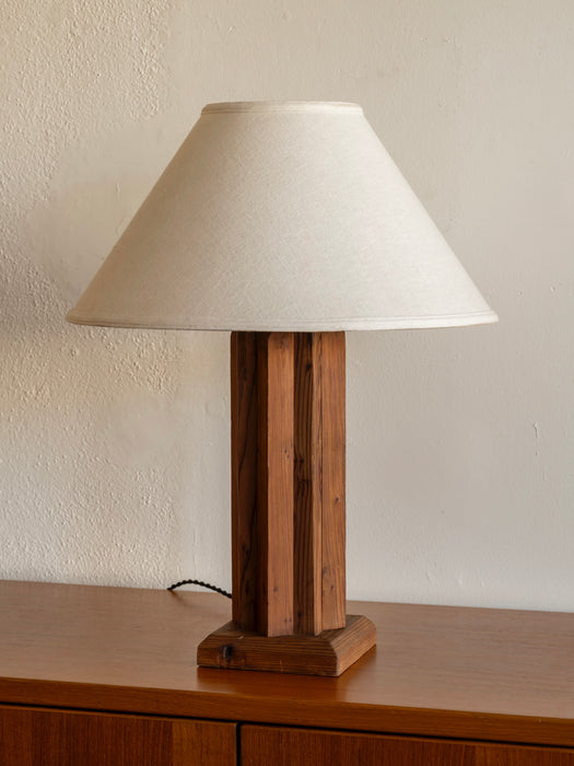 Vintage Redwood Table Lamp