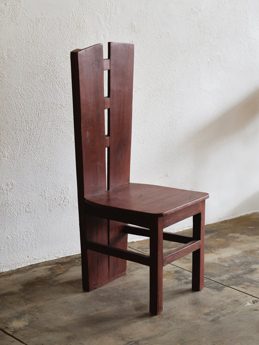 Modernist Wood High Back Chair