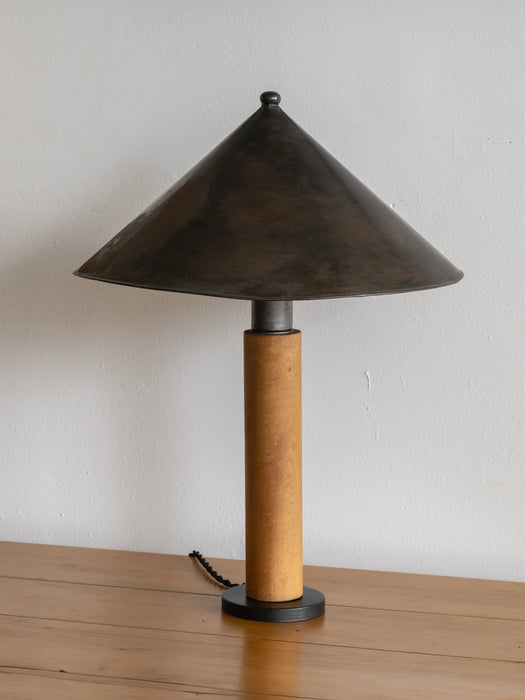 Metal Shade Column Lamp