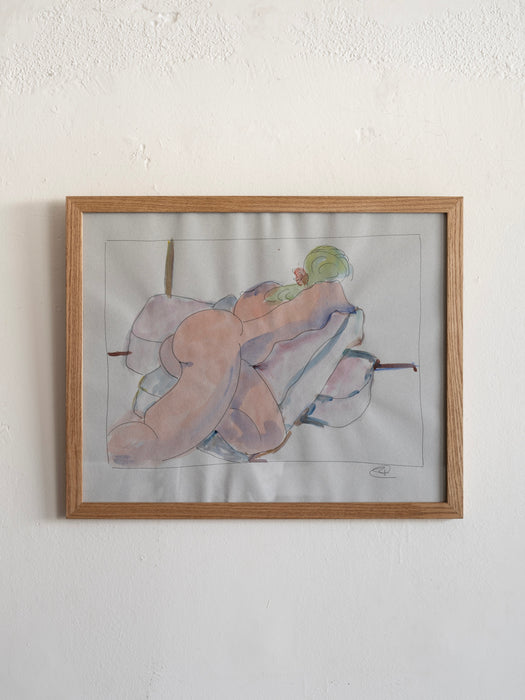 1 Abstract Nude Watercolor - Laying
