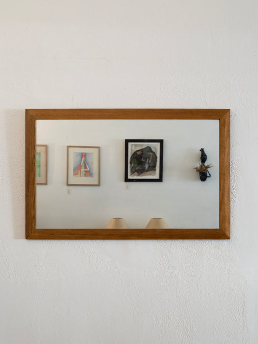 Beveled Oak Mirror