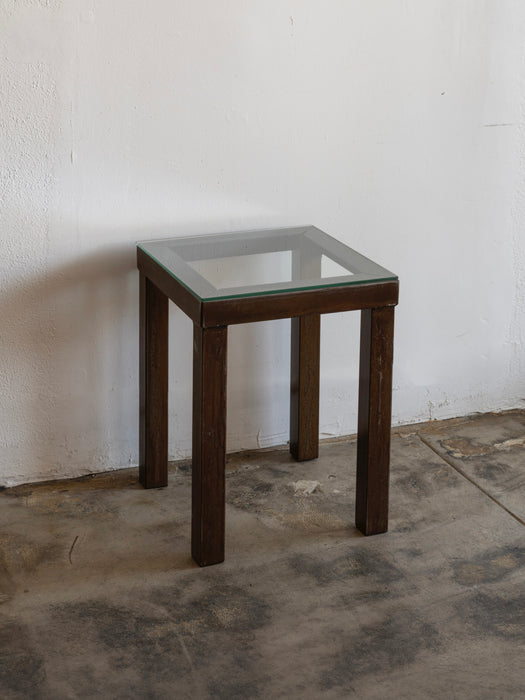 Steel And Glass Side Tables