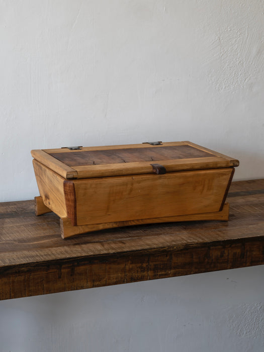 Wood Box WIth Hinged Lid