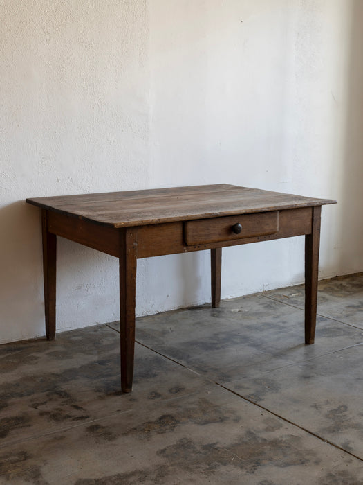 Rustic Dining Table With Drawer