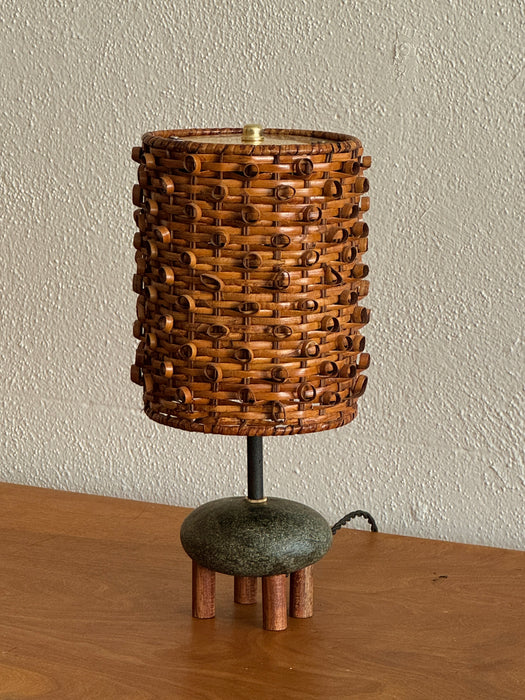 Sasso Lamp With Whicker Shade  - S