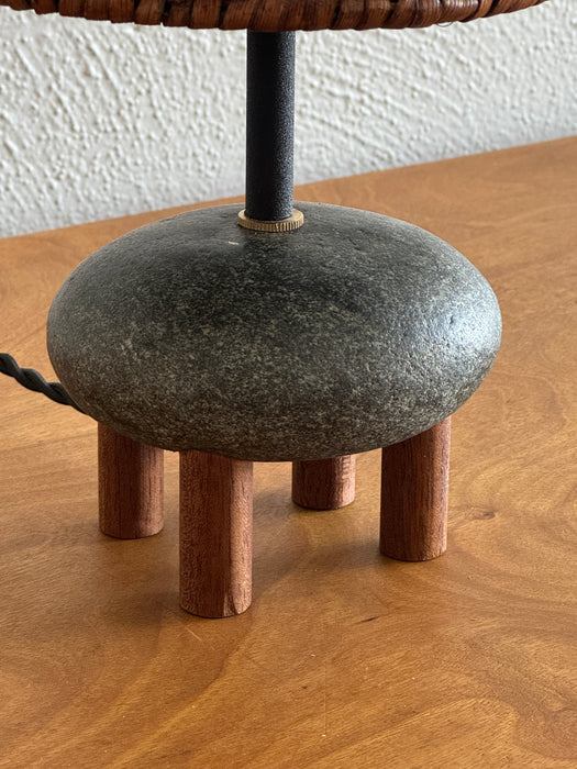 Sasso Lamp With Whicker Shade  - S