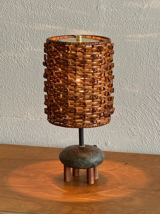 Sasso Lamp With Whicker Shade  - S