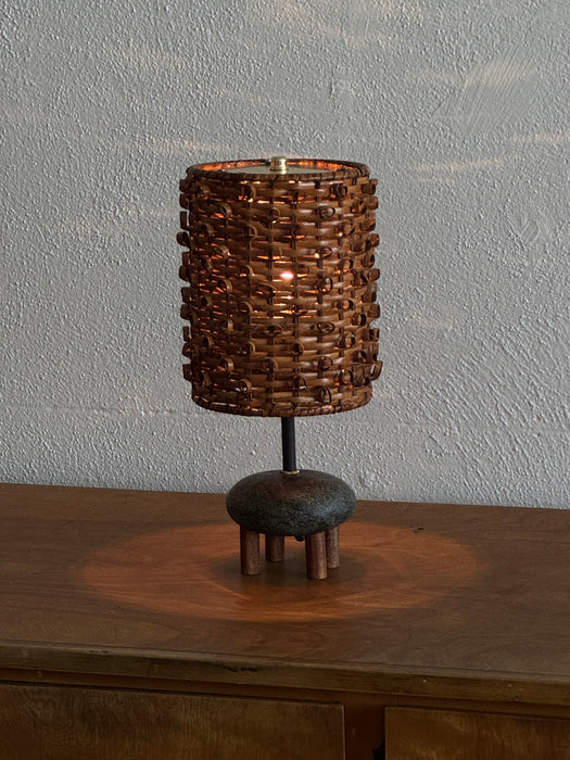 Sasso Lamp With Whicker Shade  - S