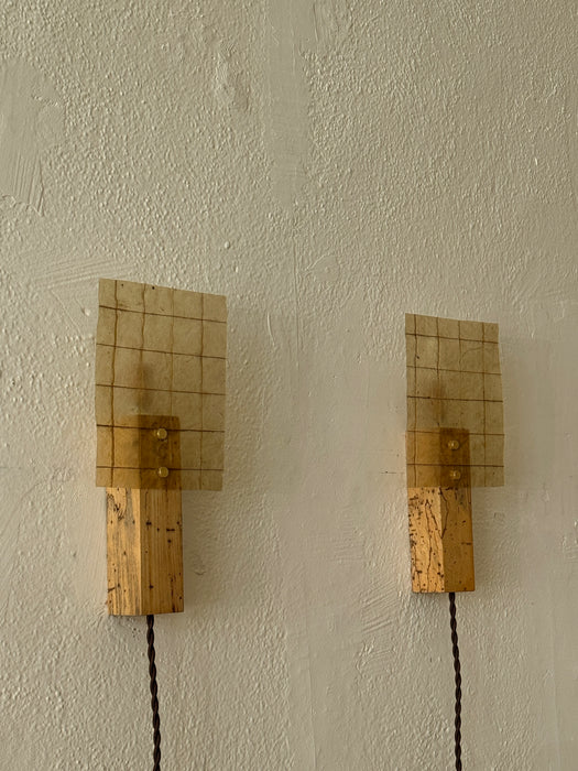 Griglia Sconce - Pair - Hickory