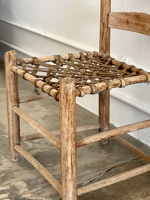 Pine And Hide Chair