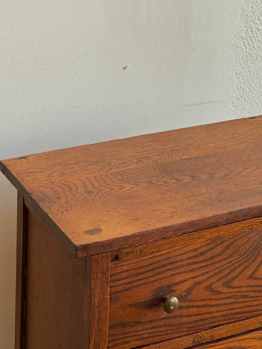 Oak 4 Drawer Side Table