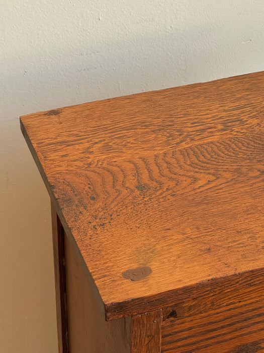 Oak 4 Drawer Side Table