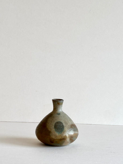 Petite Bud Vase With Green Glaze