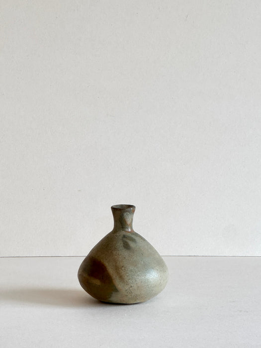 Petite Bud Vase With Green Glaze