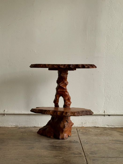 Scalloped Tiered Side Table