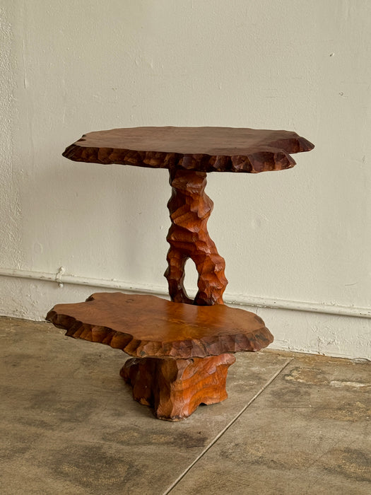 Scalloped Tiered Side Table