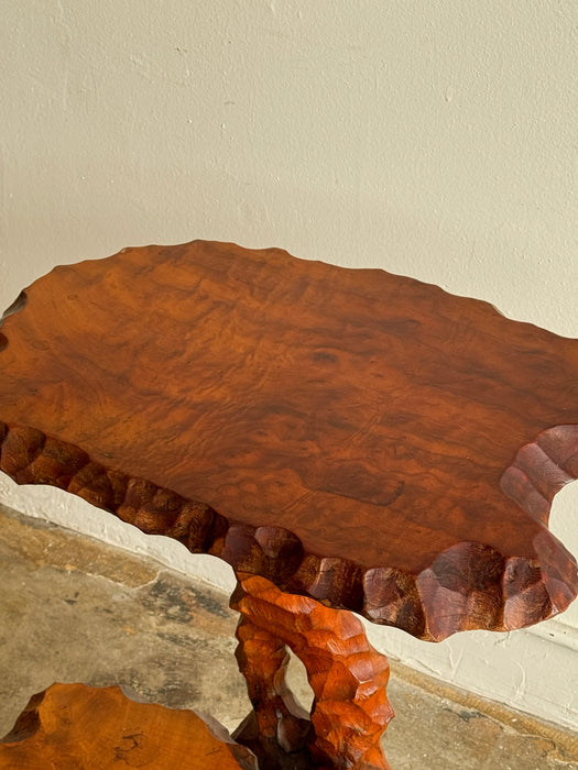 Scalloped Tiered Side Table