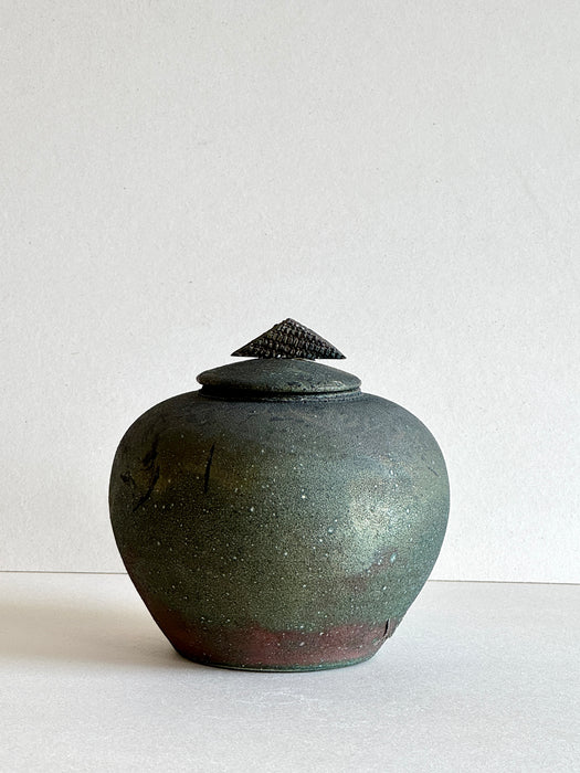 Raku Jar With Lid