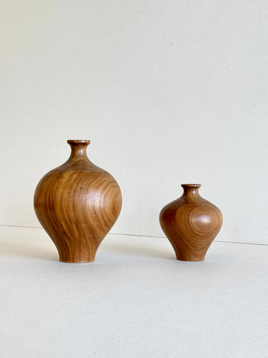 Turned Wood Bud Vase Set