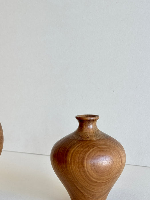 Turned Wood Bud Vase Set