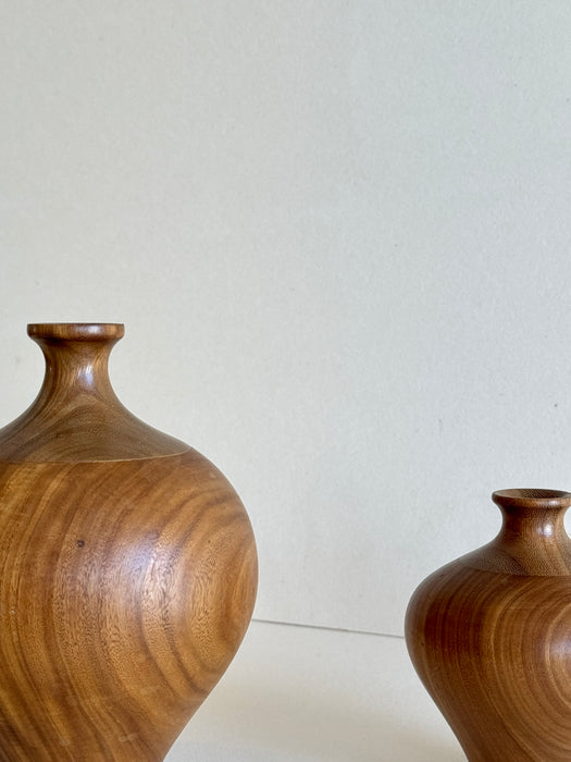 Turned Wood Bud Vase Set