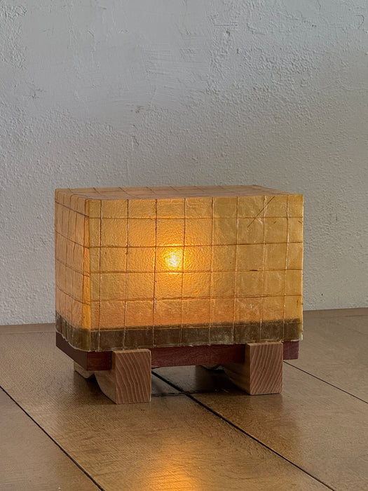 Plinth Lamp - Bassa - Mahogony