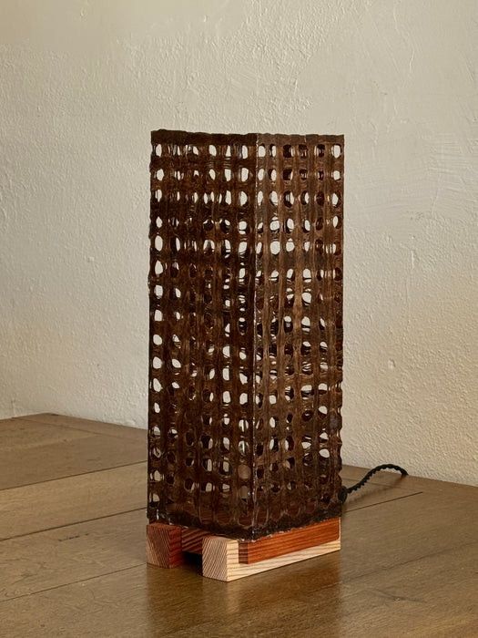 Plinth Table Lamp - Tall Brown
