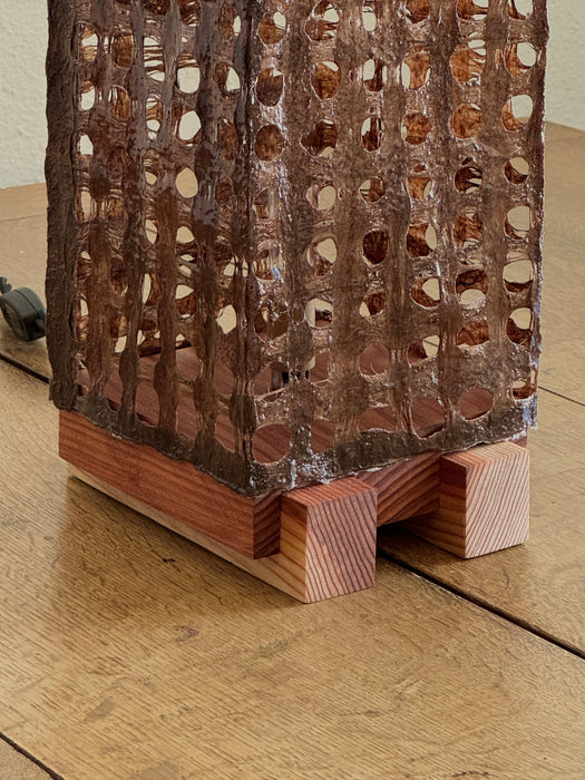 Plinth Table Lamp - Tall Brown