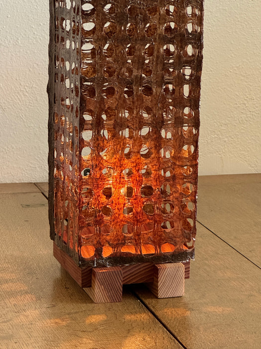 Plinth Table Lamp - Tall Brown