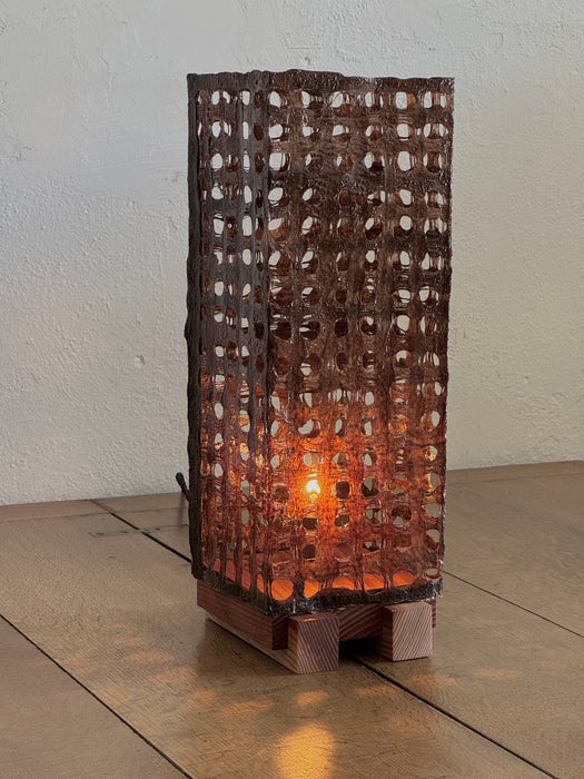 Plinth Table Lamp - Tall Brown