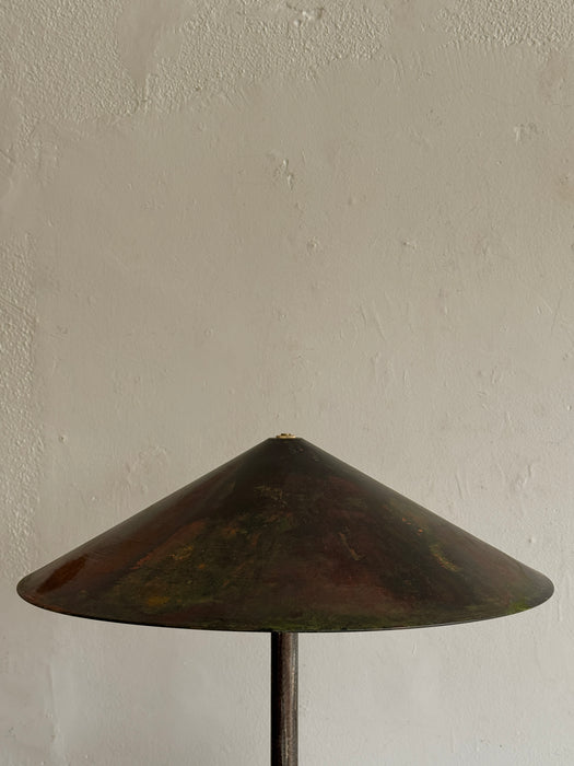 Wenge Standing Lamp With Steel Shade