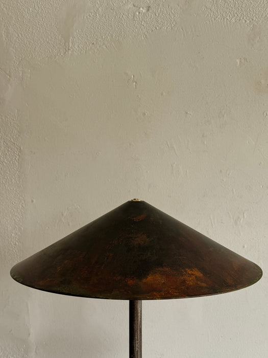 Wenge Standing Lamp With Steel Shade