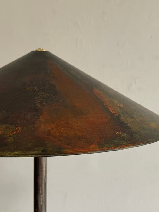 Wenge Standing Lamp With Steel Shade