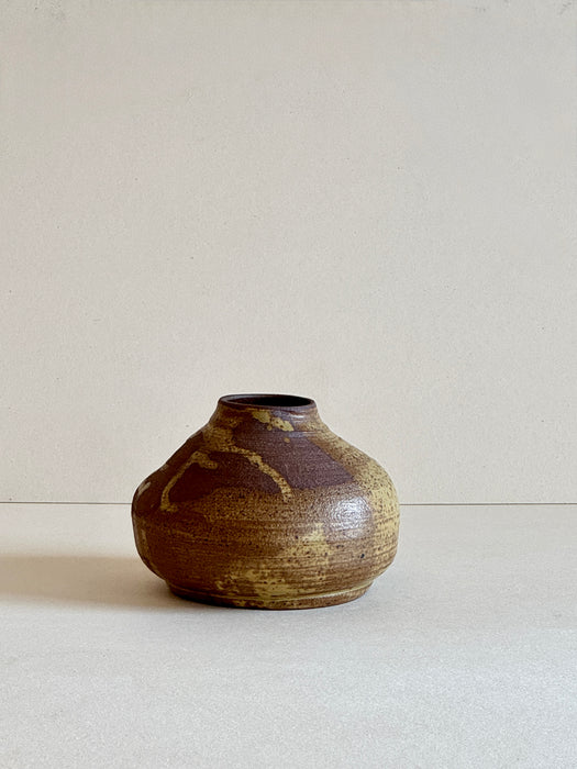 Brown And Tan Studio Vase
