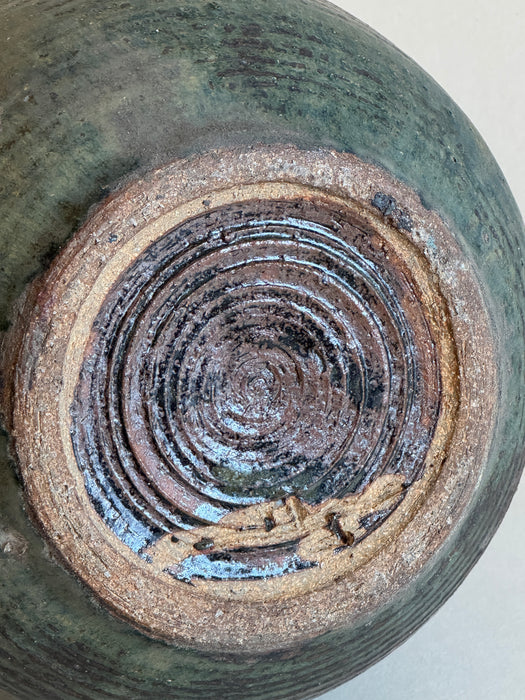 Large Green And Cream Vase