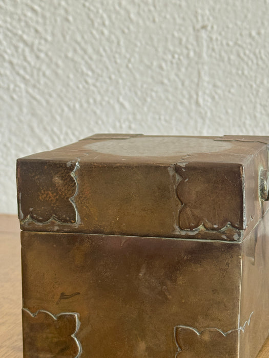 Brass Cube With Hinged Lid