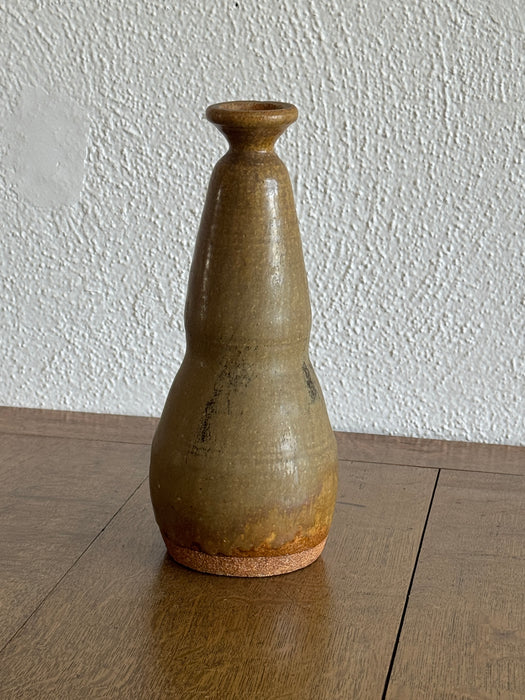 Stoneware Vase With Green Glaze