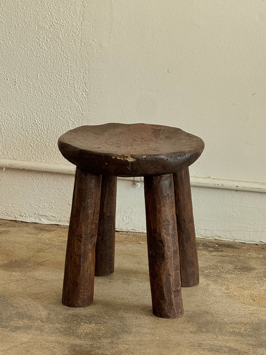 Rough Hewn Round Stool