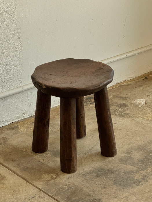 Rough Hewn Round Stool