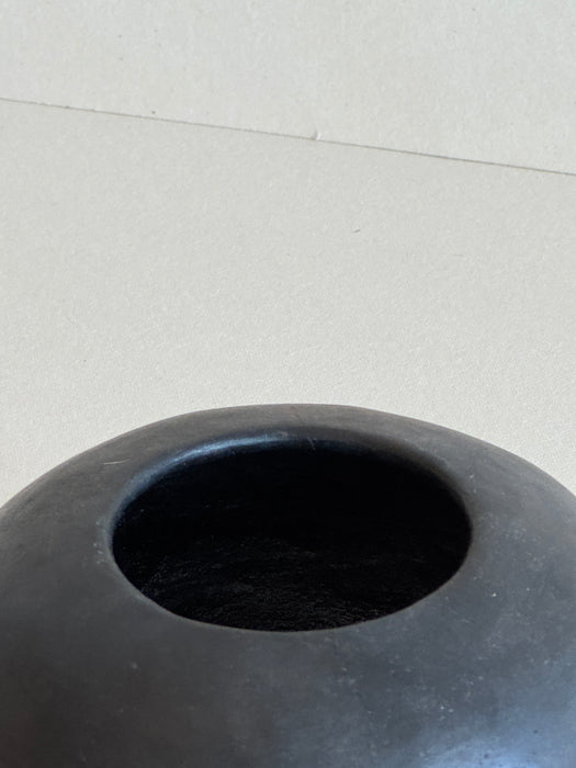 Small Pot In Black Clay