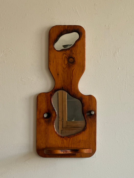 Carved Mirror With Shelf