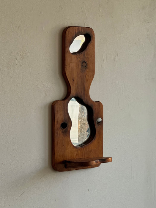 Carved Mirror With Shelf
