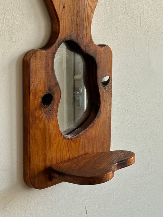 Carved Mirror With Shelf