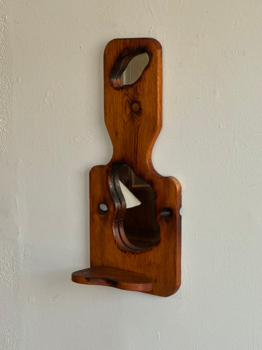 Carved Mirror With Shelf