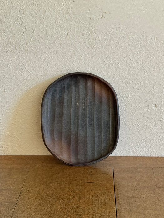 Ribbed Stoneware Plate